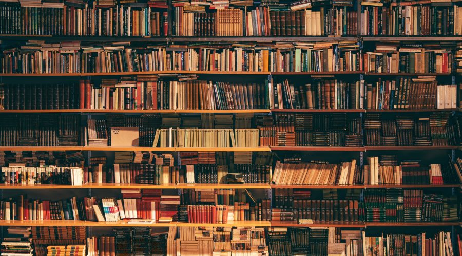 The citrus is of shelves just filled with books